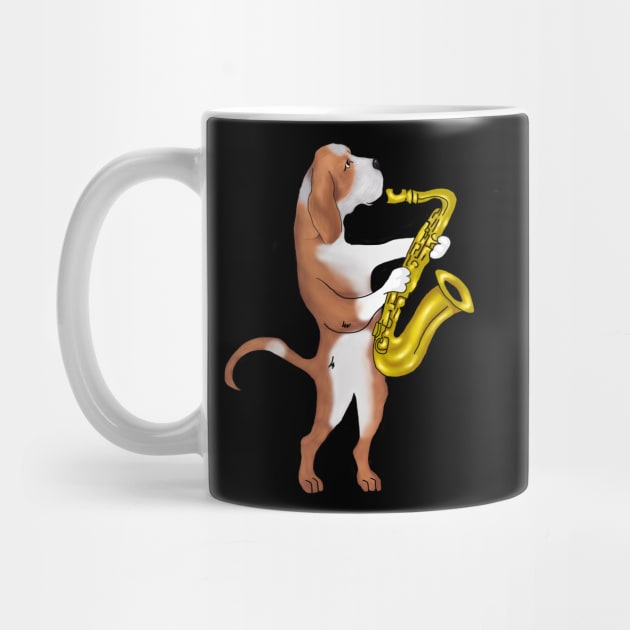 Dog Playing Saxophone Jazz Lovers Funny Gift by Merchweaver